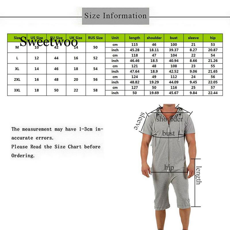 men's jumpsuit One-piece Man Playsuit Summer Zipper Short Sleeve Male Jumpsuit Streetwear Overalls