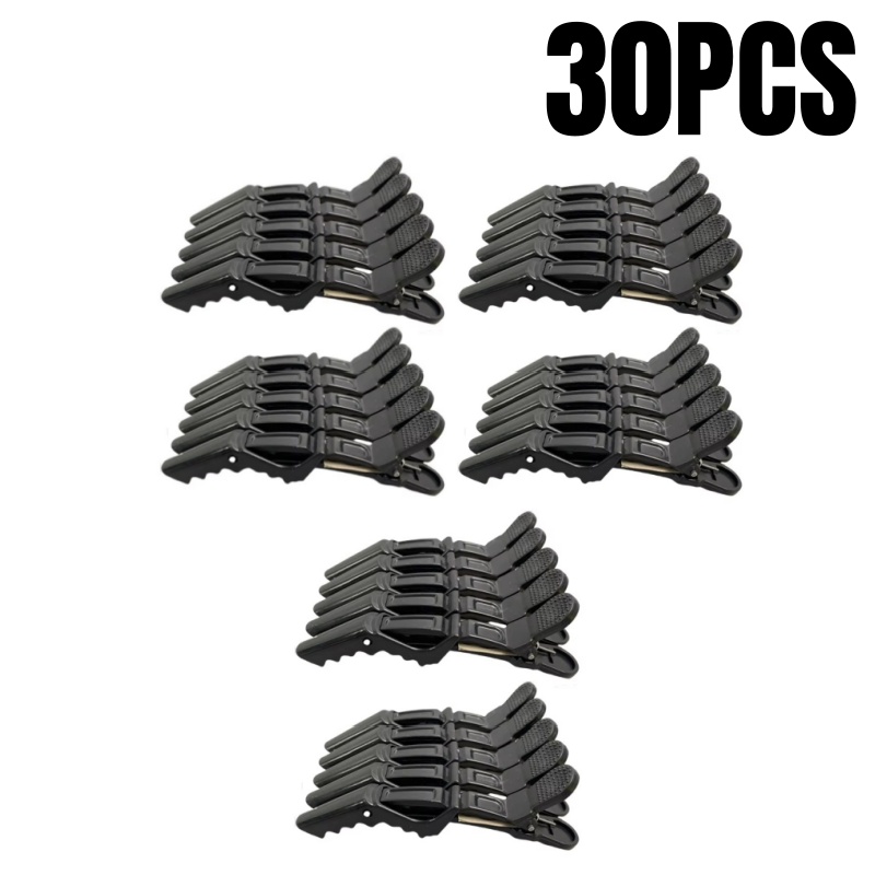 Pinzas para el cabello de cocodrilo, pinzas de peluquería, pinza de plástico para el cabello, horquillas de estilismo para salón de barbería , accesorios para el cabello, 5-30 Uds.: Multicolor