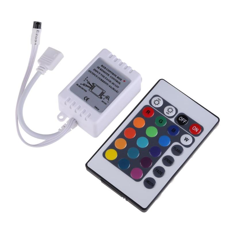 24 Keys IR Remote Controller Wireless Light Strip Security Drive 5050 RGB LED Light Strip Light Control Box RGB Controler