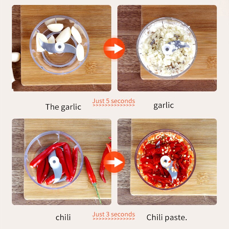 Kid Food Maker Electric Food Garlic Vegetable Chopper Grinder Crusher Press For Nut Meat Fruit Rechargeable Onion Food Choppers