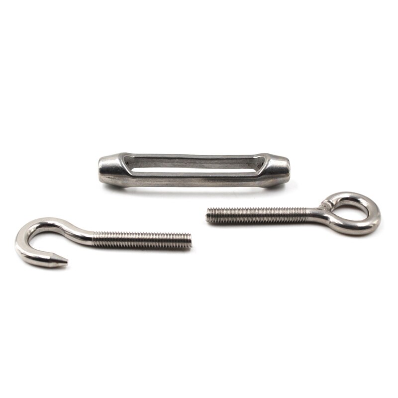 M4/M5/M6/M8/M10/M12 gancho y ojo tensor, cable de tensión de acero inoxidable 304