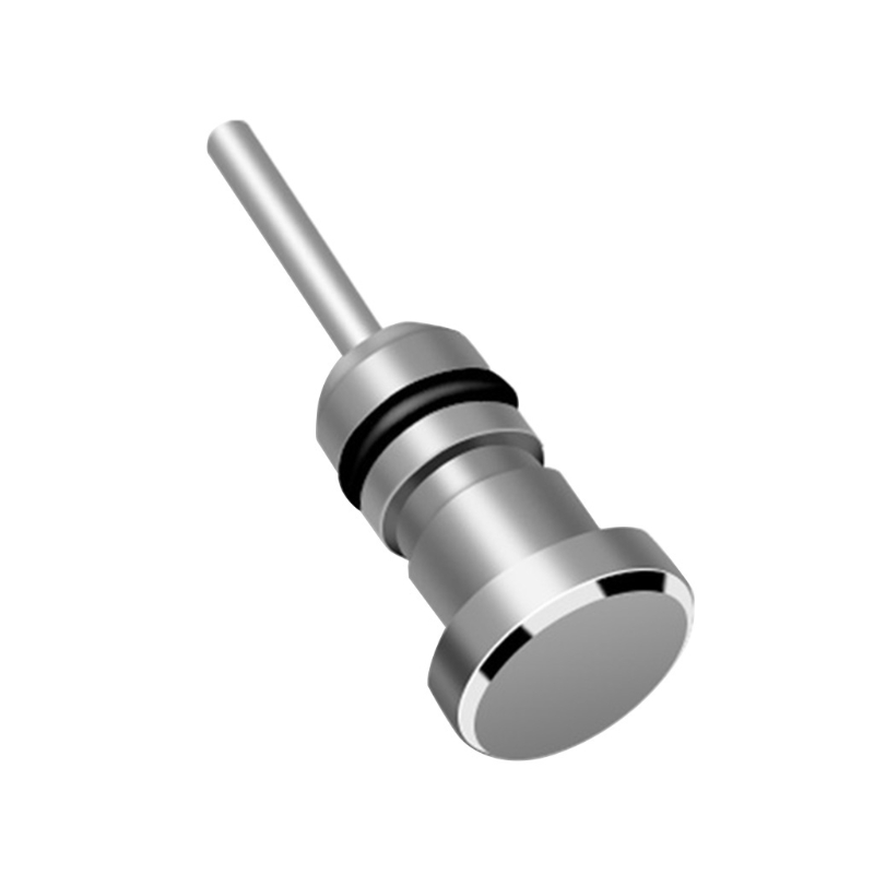 Headphone Jack Dustproof Accessories Charging Ports Protector Anti Dust Plug Portable Metal Dust Stopper Card Retrieve: Dark Gray