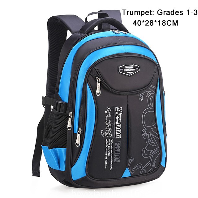 Sacs d'école étanches pour enfants, sacoche orthopédique pour filles et garçons, cartable pour enfants, cartable d'école primaire: black small