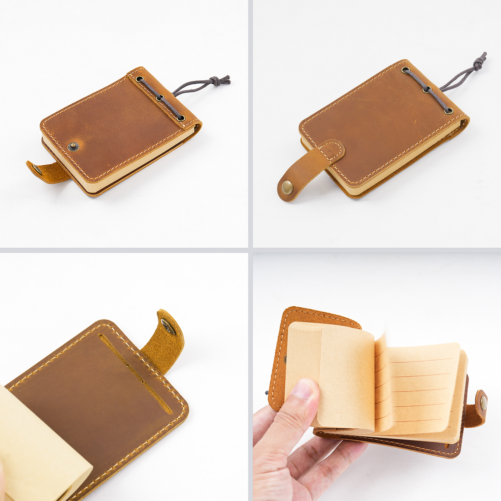 Vintage handgemaakte mini notebook planner echt leer retro schattig dagboek dagboek draagbare notitieblok schetsboek organisator briefpapier