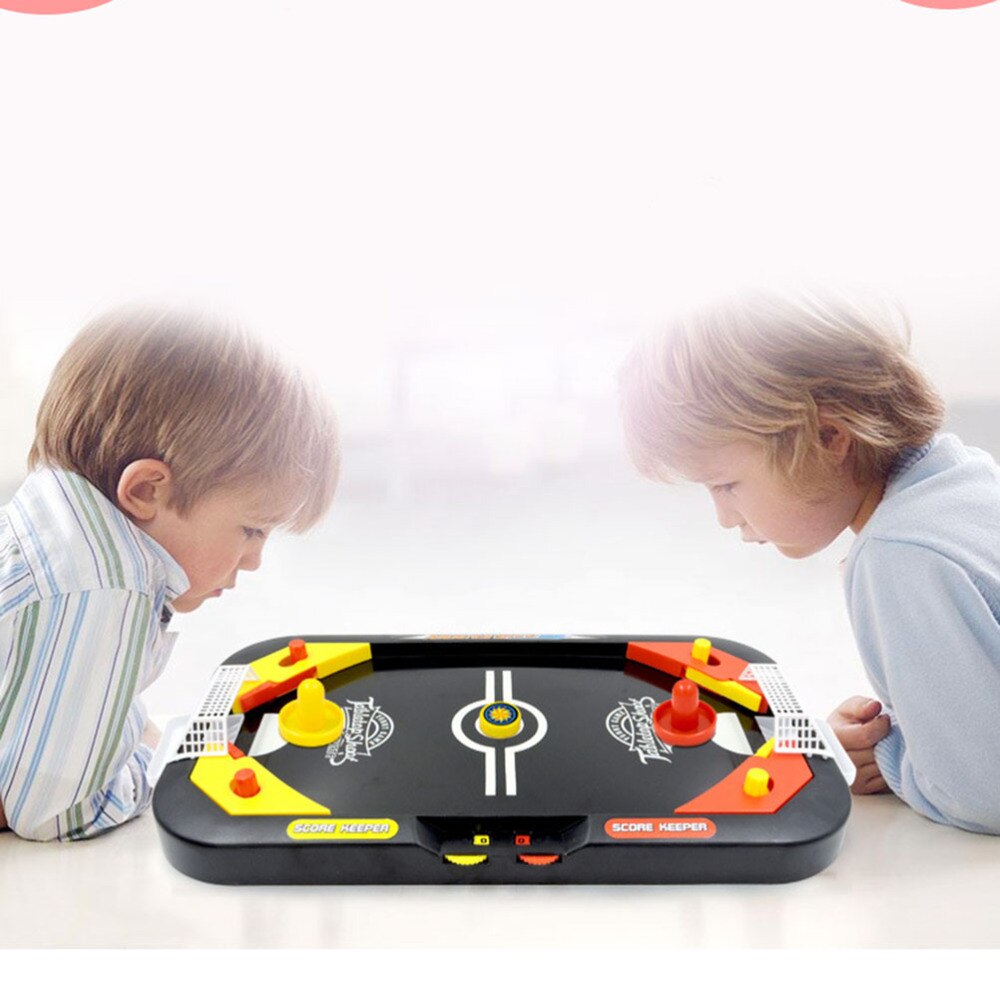 1Pc Table Ice Hockey Mini Table Games Hockey Competition for Two Educational Plaything (Black)