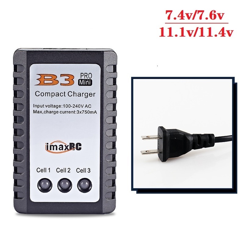 7,4 V/7,6 v 11,1 v/11,4 v Lipo carga de batería cable de línea paralela USB 2S 3S cargador de equilibrio B3 B3S: naranja