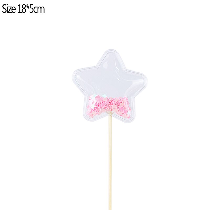 1pc Bling Crown Stars Hearts Cloud Cake Toppers Shiny Cupcake Topper for Wedding Baby Shower Birthday Party Cake Decorations: S02