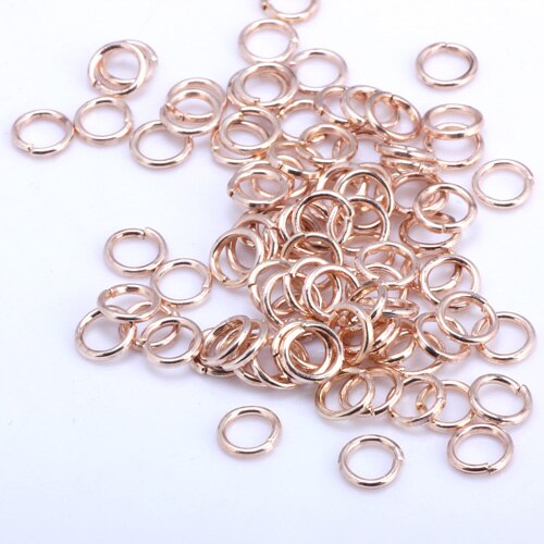 OlingArt Open Jump Ring 5mm/6mm/7mm/8mm/10mm Link Loop Rose Gold DIY Jewelry Making Connector: 5mm 300pcs  RG