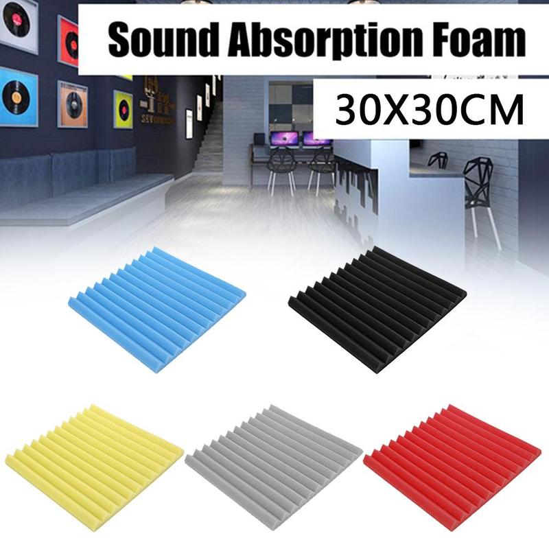 Soundproof cotton 30x30cm Soundproofing Acoustic Studio Absorbing Wedge Foam Tiles Wall Panels Suitable For Sound Studio