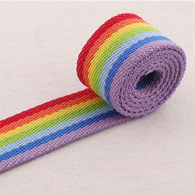 5 Yards 38Mm Geweven Katoen Gestreepte Singels Colorfu Lint Sleutelhangers Tas Riemen Portemonnee Bandjes Tape Tas Handvat Belting hond Kraag: 214