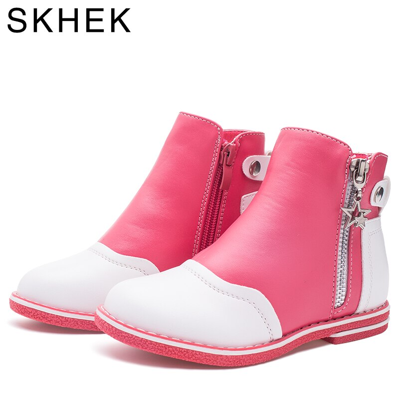 Skhek kinderlaarzen voor schoenen of meisjesjongens kinderen lente met meisjesschoenen voor kinderen enkellaarsjes pu kinderen meisje winter herfst