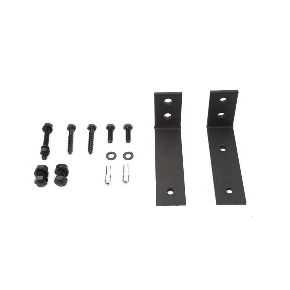 Carbon Steel Rustic Black Barn Sliding Door Hardware Bypass Track Connector