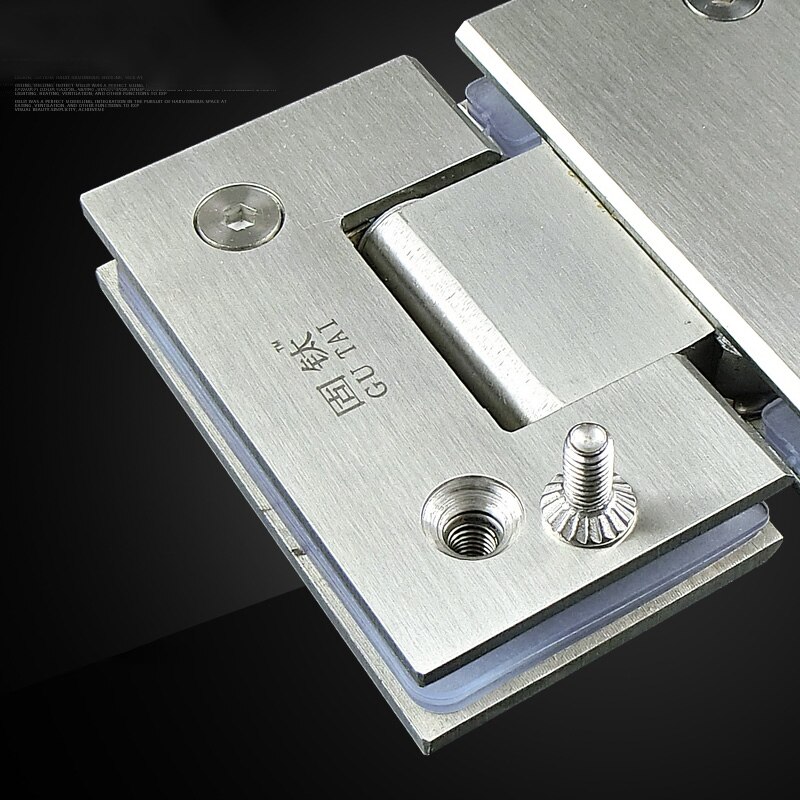 Glas Tür Badezimmer Edelstahl 304 Zauberstab Montieren Glas Befestigung Clip Dusche Nickel Pinsel Tür Scharnier (180 Grad ist öffnen)