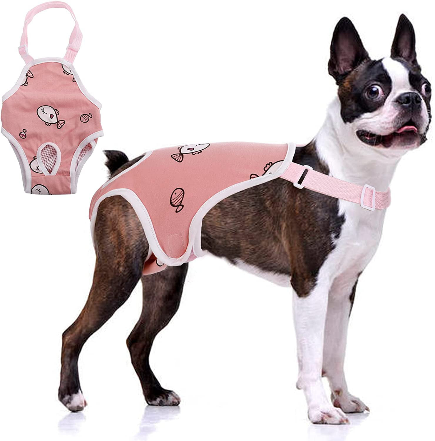 Hondenluier Sanitair Slipje Met Bretels, Pet Fysiologische Broek Verstelbaar Comfortabel Ondergoed Voor Vrouwelijke Honden