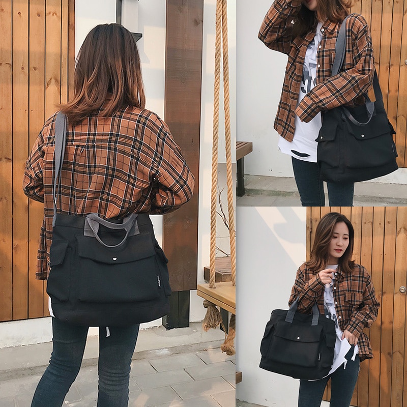 frauen Handtaschen Schulter Tasche Mit Große Kapazität leinwand Schulter Taschen Casual Messenger Taschen