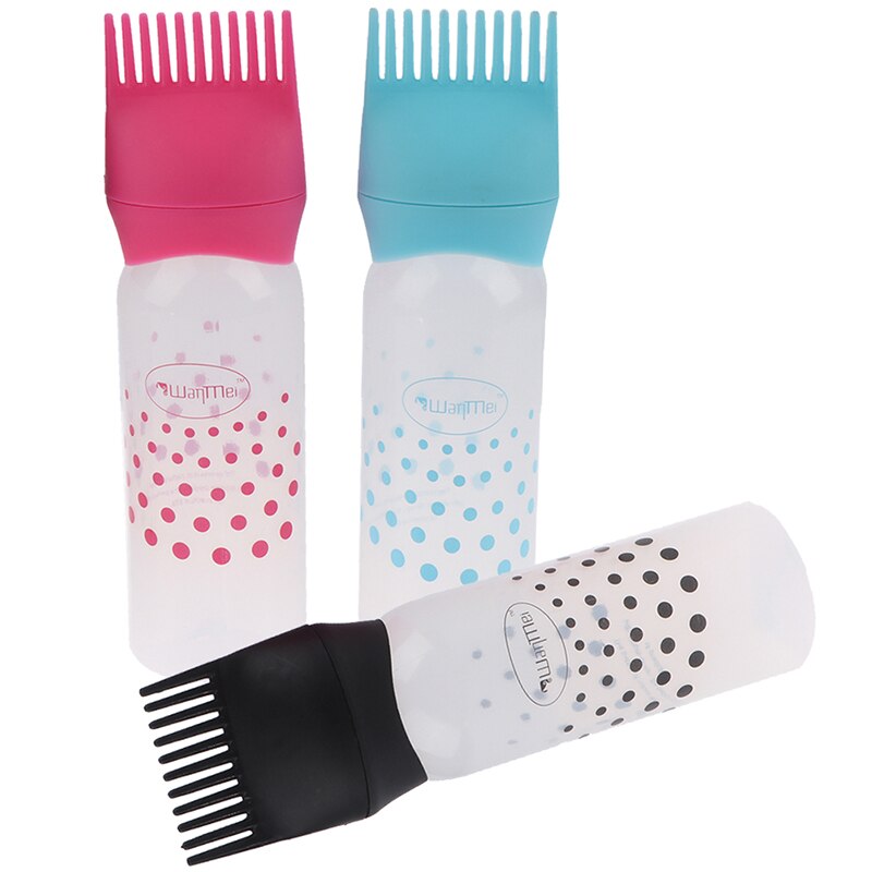 Plastic Verven Shampoo Fles Olie Kam 170Ml Haar Tools Haarverf Applicator Borstel Flessen Styling Tool Haarkleuring