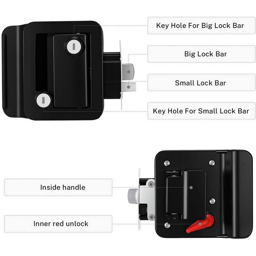 R3 Door Lock Camper Car Push Lock RV Caravan Boat Drawer Latch Button Locks Handle Lock Keys Kit For Furniture Hardware