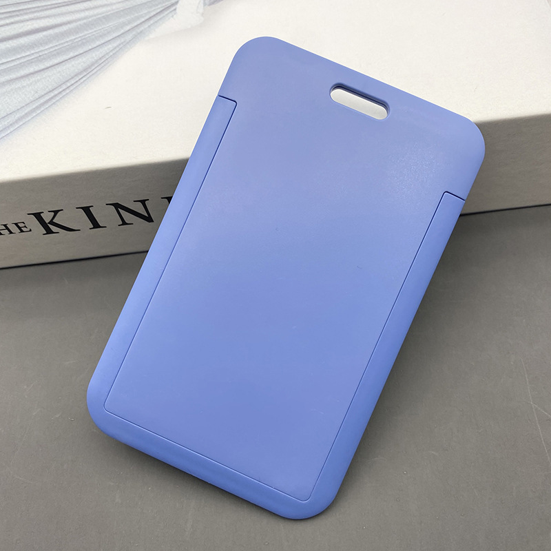 Plastic Kaart Cover Sleeve Bag Id Badge Case Bank Credit Card Badge Holder Wallet Pouch School Student Kantoorbenodigdheden: Grey Blue