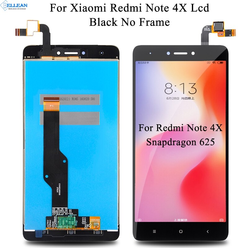 Dinamico Snapdragon 625 Voor Xiaomi Redmi Note 4X Lcd Touch Screen Digitizer Vergadering Global Note 4 Display Met Frame Gratis: Black No Frame