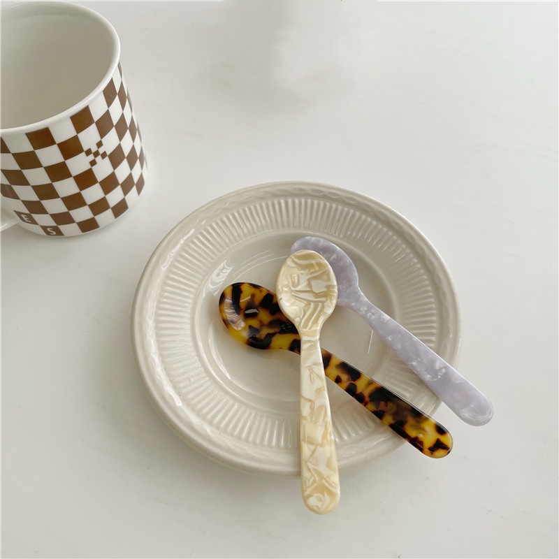 Kleurrijke acryl ijslepels, koffiekaviaar roerlepels, dessert theelepels, keukengerei, knutselgereedschap