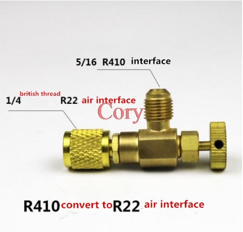 1PC R22/R410 Refrigeration Charging Adapter Liquid Addition Accessories Home Refrigerant Retention Control Valve: 410-22