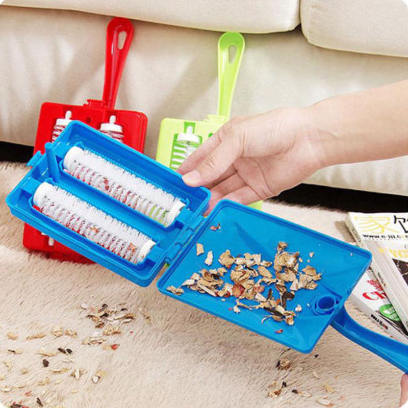 Kruimel Borstel Dubbele Borstel Handheld Tapijt Veegmachine Kruimel Vuil Borstel Cleaner Collector, normaal