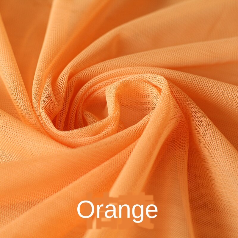 Verschlüsselung Weiche Blick Tuch Moskito Netze Kleid Material Sommer Kleidung Gittergewebe Spitze Stoff: Orange