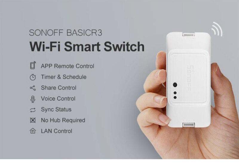1/2/3/4/5/6 pièces SONOFF Basic R3 commutateur intelligent APP Smart Home WIFI 10A Modules intelligents compatibles avec Alexa Google domotique