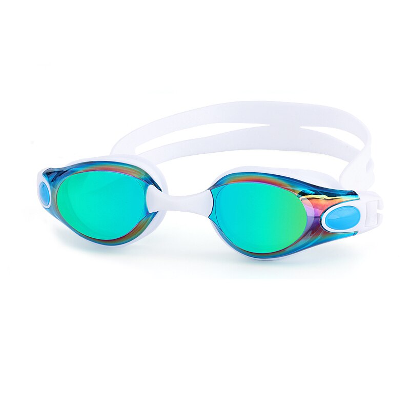 Voksne svømmebriller antidug mænd og kvinder silikone piscina arena vandtæt pool svømmebriller dykkerbriller: Himmelblå