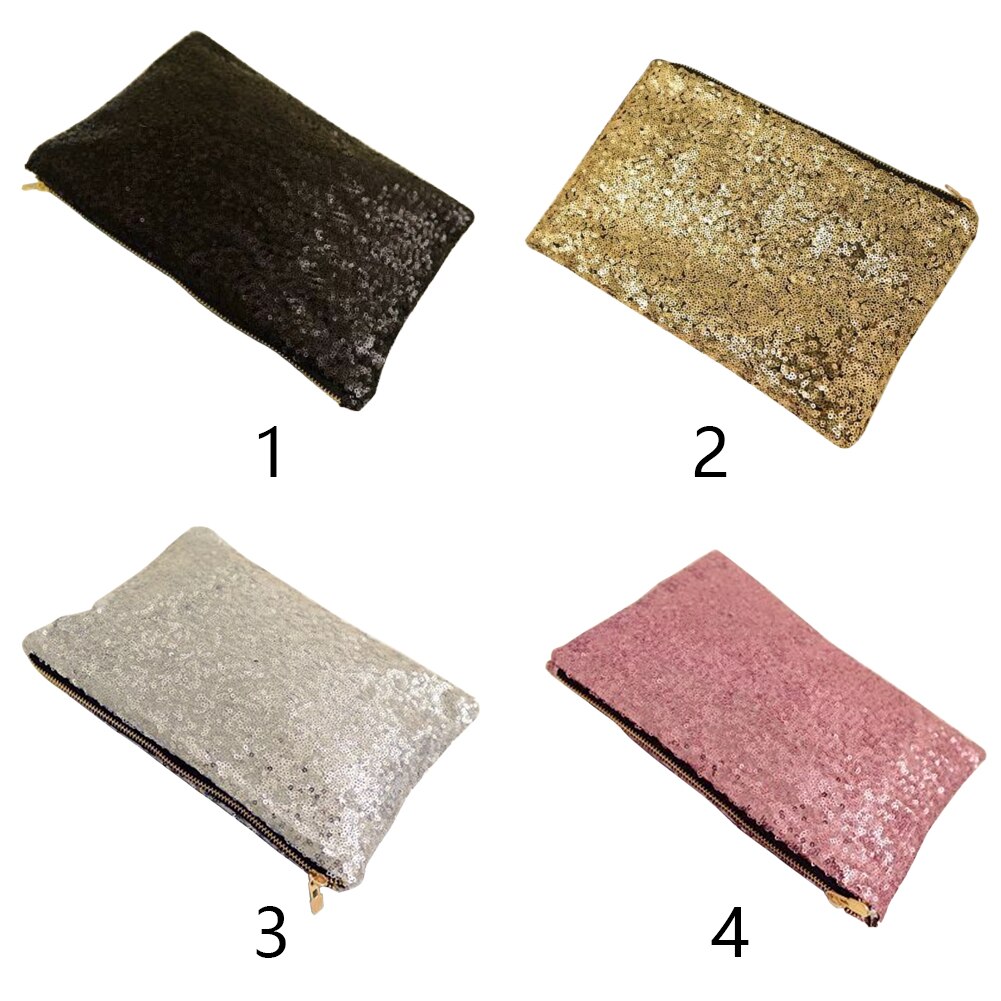 Women Wallet Luxury Organizer PU Sequin Cosmetic Party Phone Holder Handbag