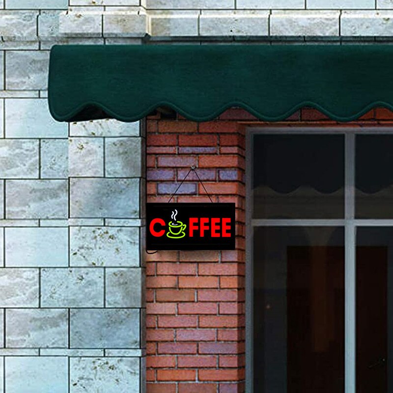 Coffee Cup Shop Cafe LED Neon Light Sign for Business Open Led Advertising Light Bar, cafe Shop, Pizza Store Open Sign
