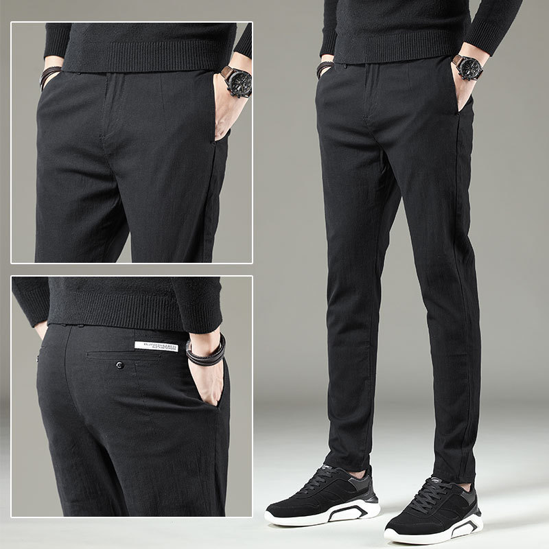 Autumn Spring Men Pants Straight Casual Men thin Trousers Classic Business brown Pants For Men