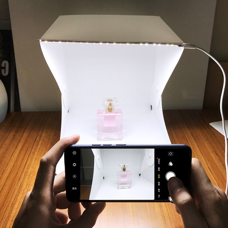 Folding Portable Mini LED Photo Studio Photo Photography soft light box Tent Backdrop Cube Box Photobooth Props Small Sizes