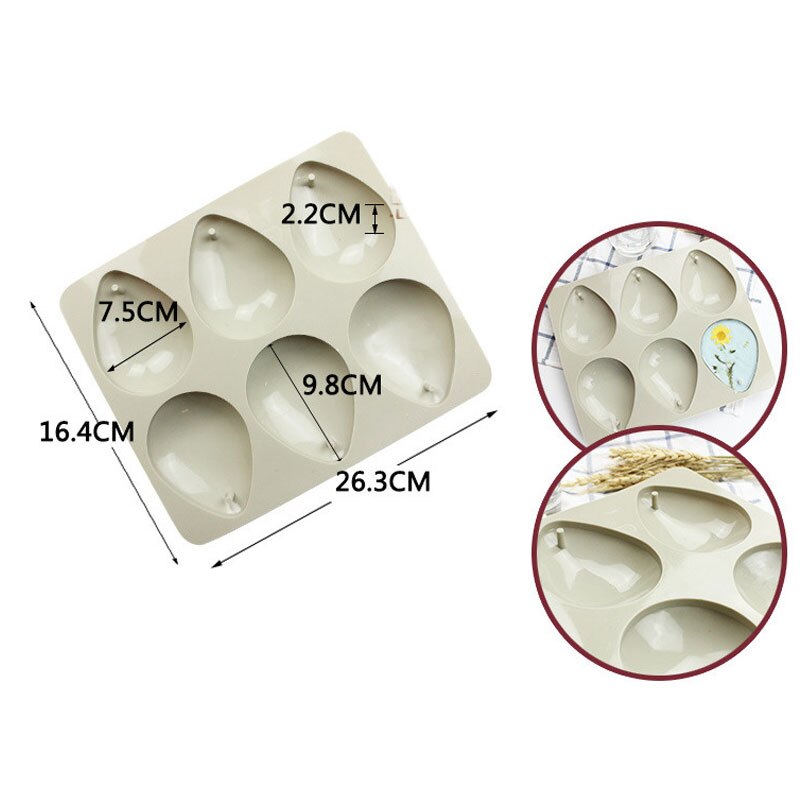 6 Holte Diy Silicone Klei Aromatherapie Tabletten Mallen Ambachten Opknoping Ornamenten Wax Mallen Resin Mold Craft Moulds: No.7