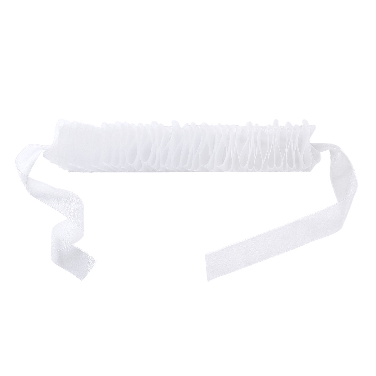 White Renaissance Elizabethan Ruffled Sheer/Satin Neck Collar Clown Choker Victorian Costume Halloween Cosplay Accessories