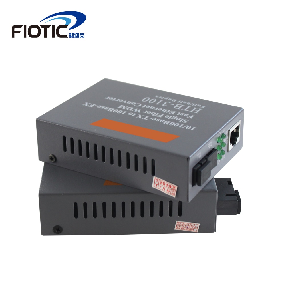 Convertidor de red de Fibra óptica FTTH Fibra, convertidor del transceptor, modo único, Fibra óptica, HTB-3100, 10/100M, 1 par