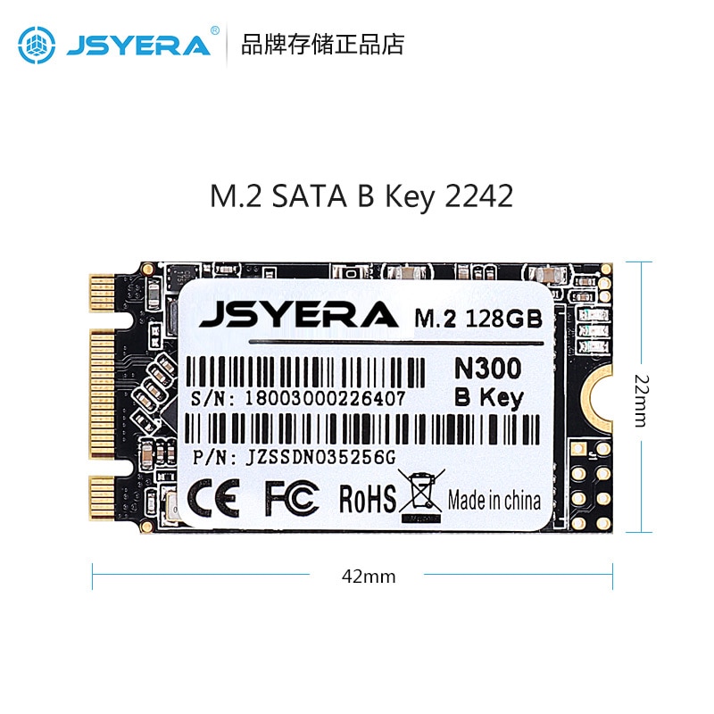 Jsyear m .2 ssd 2242 128gb hdd 22 x 42mm ngff b key  m2 sata solid state harde schijf en 60 gb 64 gb 120 gb 2 gb 240 gb 256 g 360 gb 480 512 1 tb 2tb