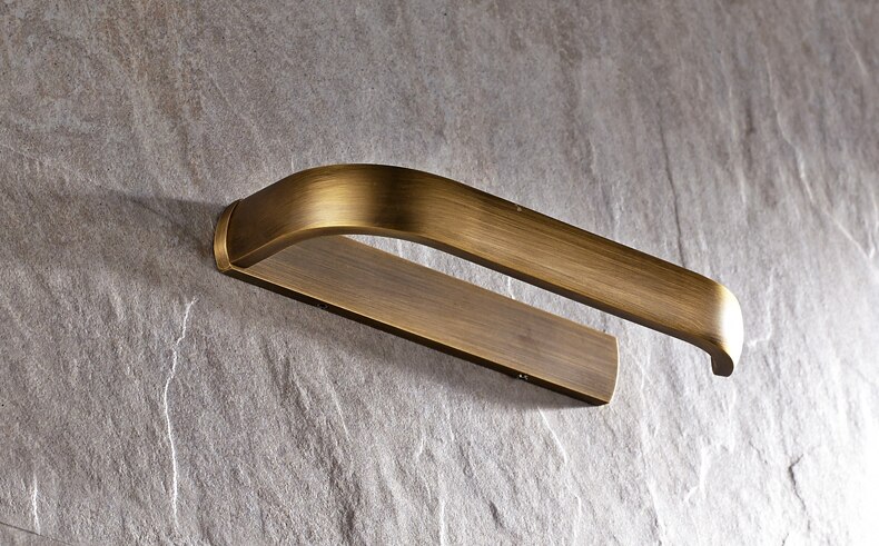 Solid brass antique brushed toilet paper holder wall mounted paper towel holder luxury roll holder