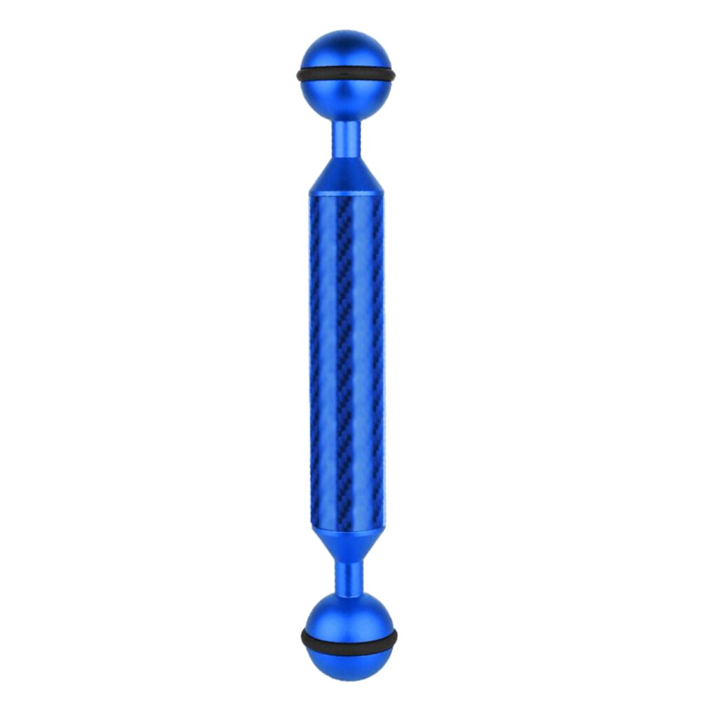 6 polegada comprimento 20.8mm diâmetro duplo bolas de fibra de carbono flutuante braço estender suporte, diâmetro da bola: 1 polegada azul