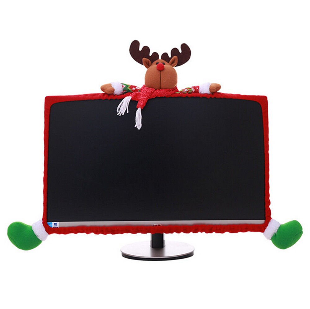 Julecomputer lcd-skærm kantdæksel skærmkant beskyt juledekoration festlige ornamenter festartikler boligindretning: Elg