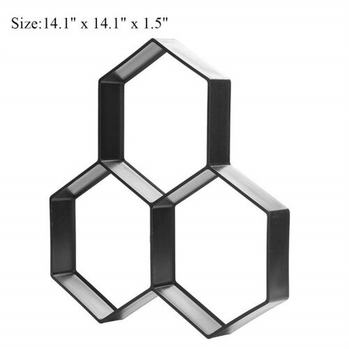 Moule de chemin de jardin, marche, pavage, bricolage, pelouse, route, béton, ciment, brique, pierre: B Style Hexagon