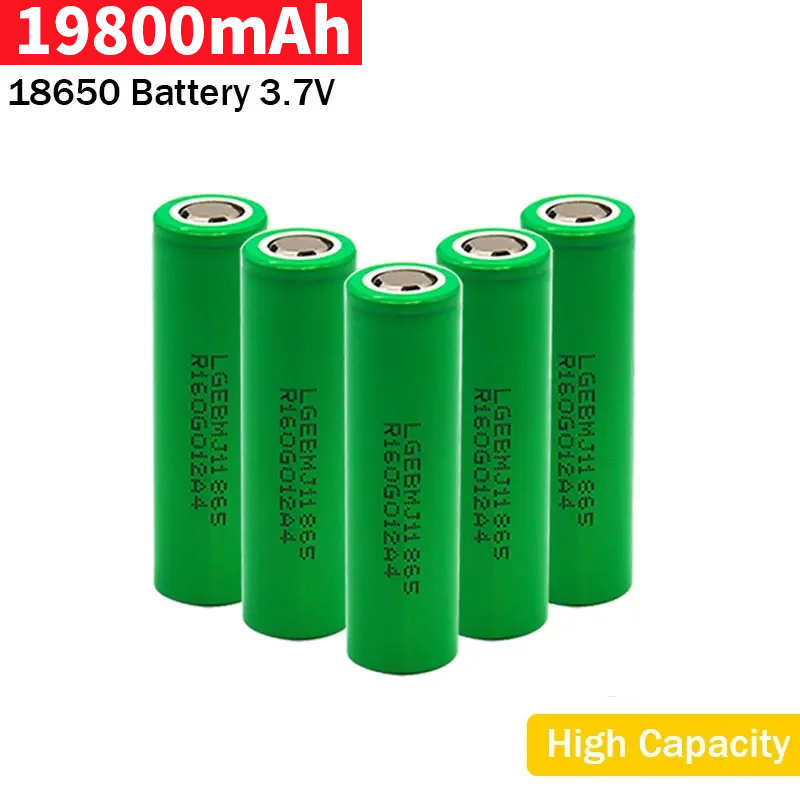 Original 18650 Battery 3.7V 19800mAh Discharge 18650 Li-ion Battery 3.7v Rechargable Battery for Flashlight: plum