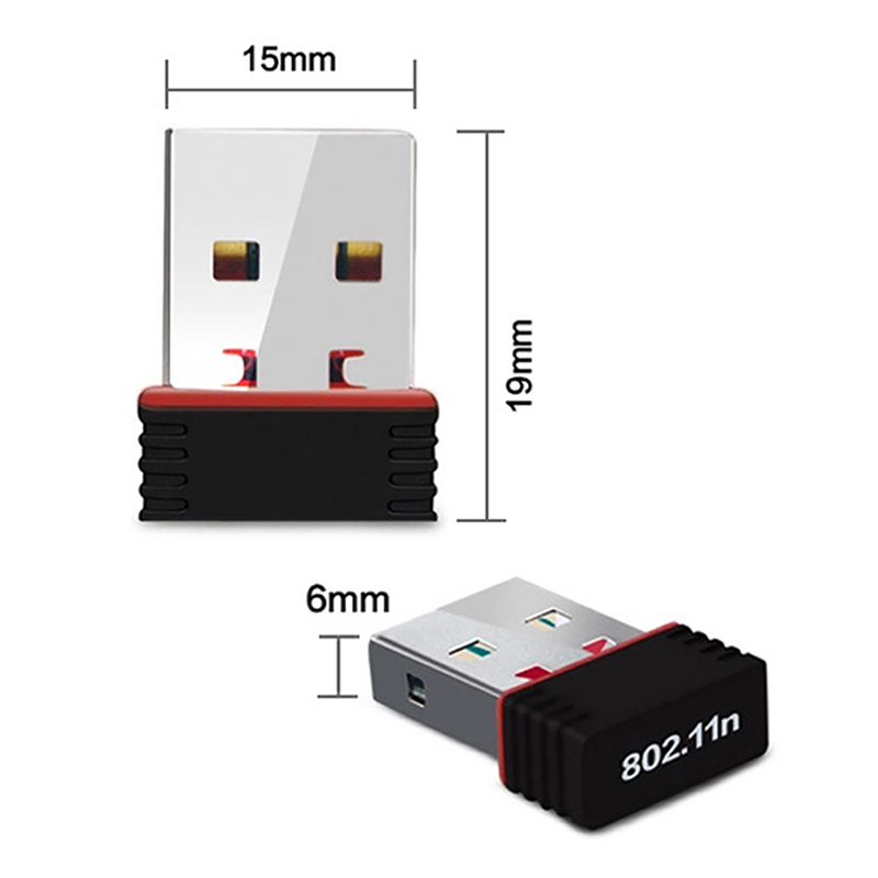 Mini USB Draadloze Ontvanger Dongle Netwerkkaart Externe RTL8188 WiFi 6 Adapter 802.11n Antenne 150 Mbps Voor PC Computer laptops