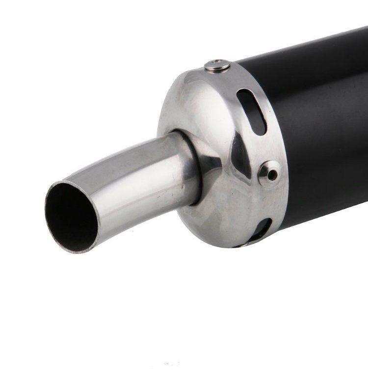 Silencieux d'échappement modifié noir incurvé, 60x280mm, pour moto