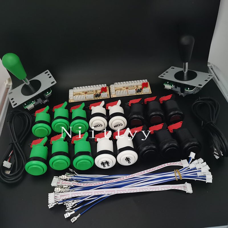 2 Player Arcade DIY Parts Kit 4/8 Way SANWA Joystick American Style Push Button Micro Switch Zero delay For PC Raspberry pi: 14