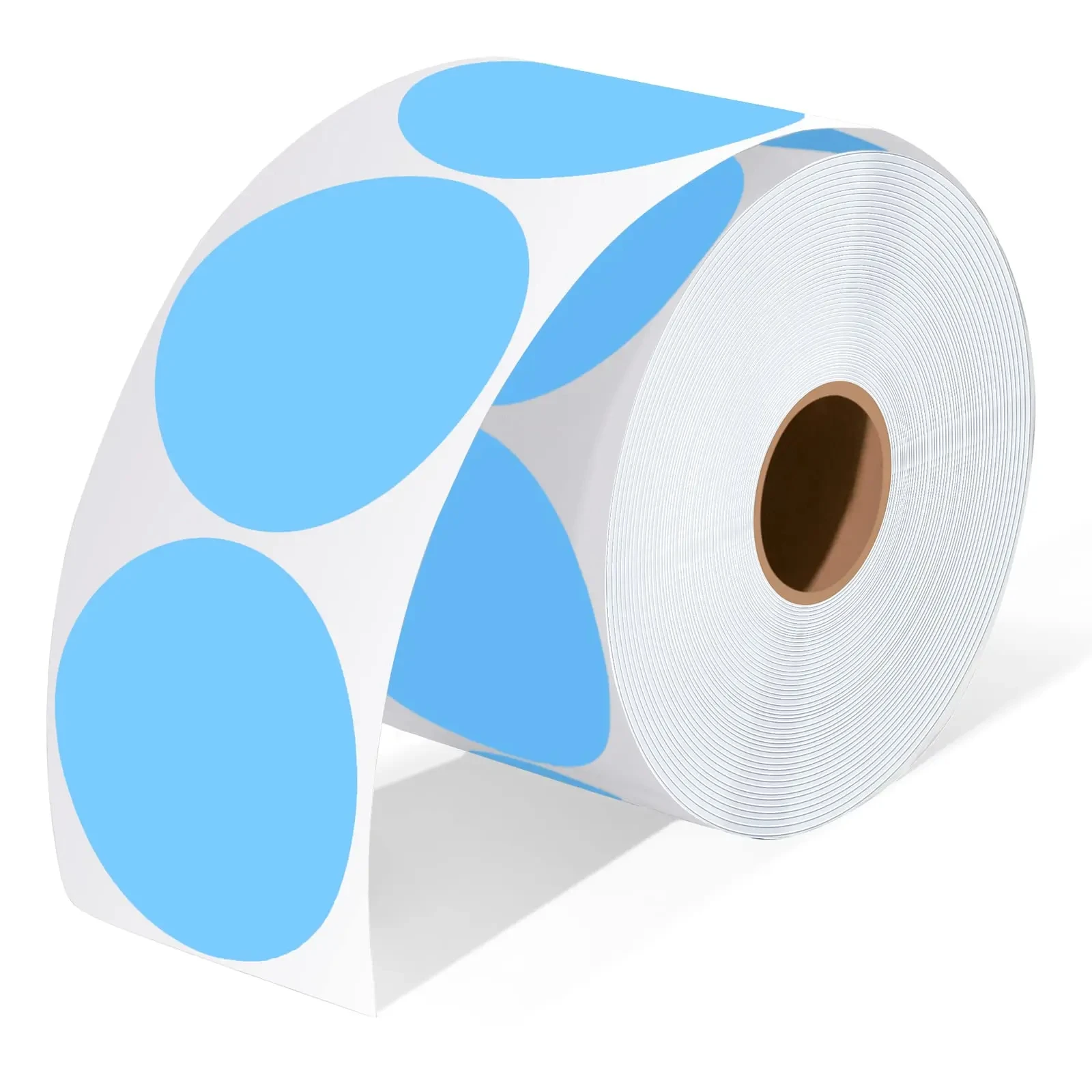 Thermische Stickers-600 Labels/1 Rol 2 Inch Cirkel Thermische Sticker Etiketten Zelfklevend Rond Directe Thermische Multifunctionele Rol: Black