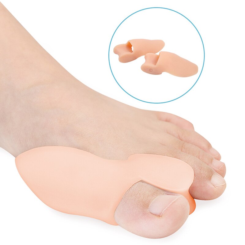 Pexmen 2 Teile/para Gel Zehe Separator Ballen Knochen Ektropium Erzähler Zehen Außen Gerät Fuß Pflege Werkzeuge Hallux Valgus Korrektor: MULTI
