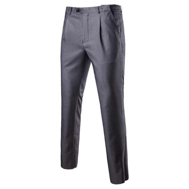 Traje de negocios para hombre traje de dos piezas (+ Pantalones blazer) Gris de Delgado banquete Caballero traje formal S-5XL