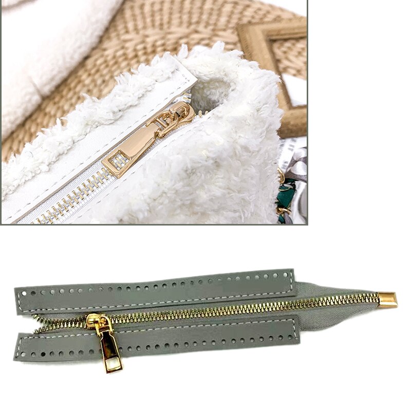 DIY Zipper Para O Saco de Tecido Acessórios de Hardware PU de Couro Com Zíper Saco de Costura 24.5 centímetros Zíper De Metal Para Sapatos Roupas Suprimentos