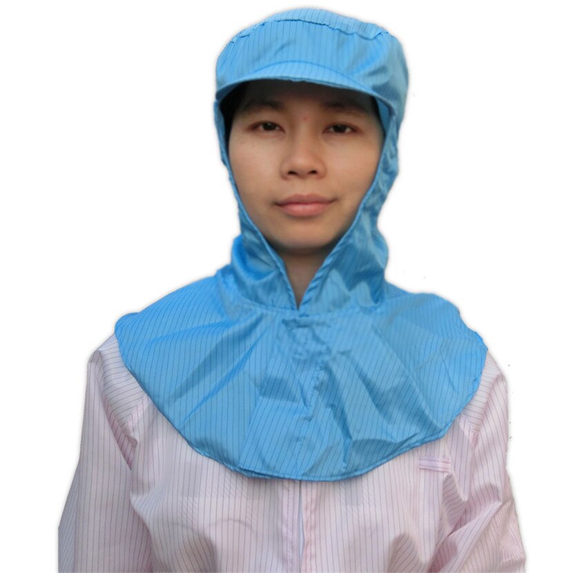 Antistatisk beskyttelse støvhoveddæksel maleri elektronik madfabrik hat renrum værksted laboratorium beskyttende sjal hat